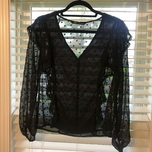 Zara - Sheer Poka Dot